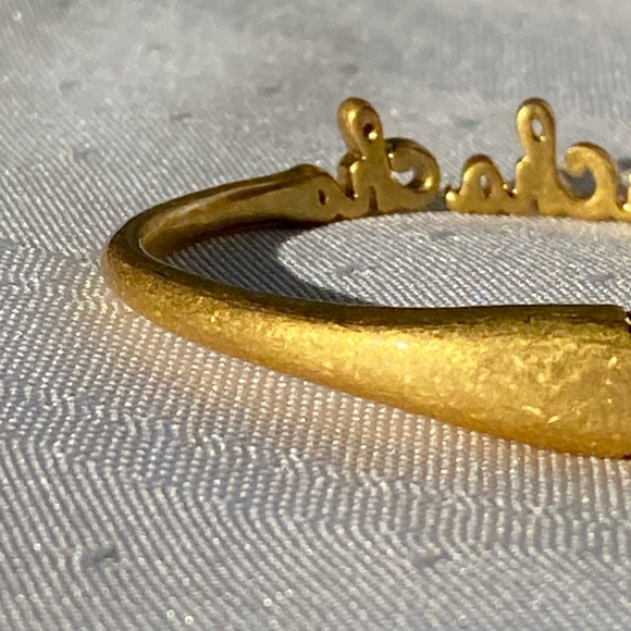 Madewell Hinged Gold Tone Open Cuff Bracelet 6.5" - Picture 8 of 14